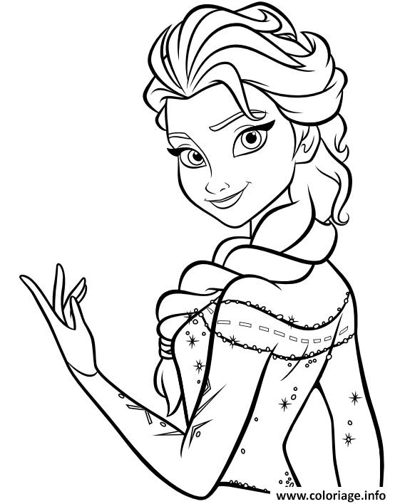 Coloriage de la reine des neiges : Elsa