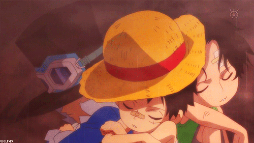 One Piece : Ace, Sabo et Luffy qui dorts